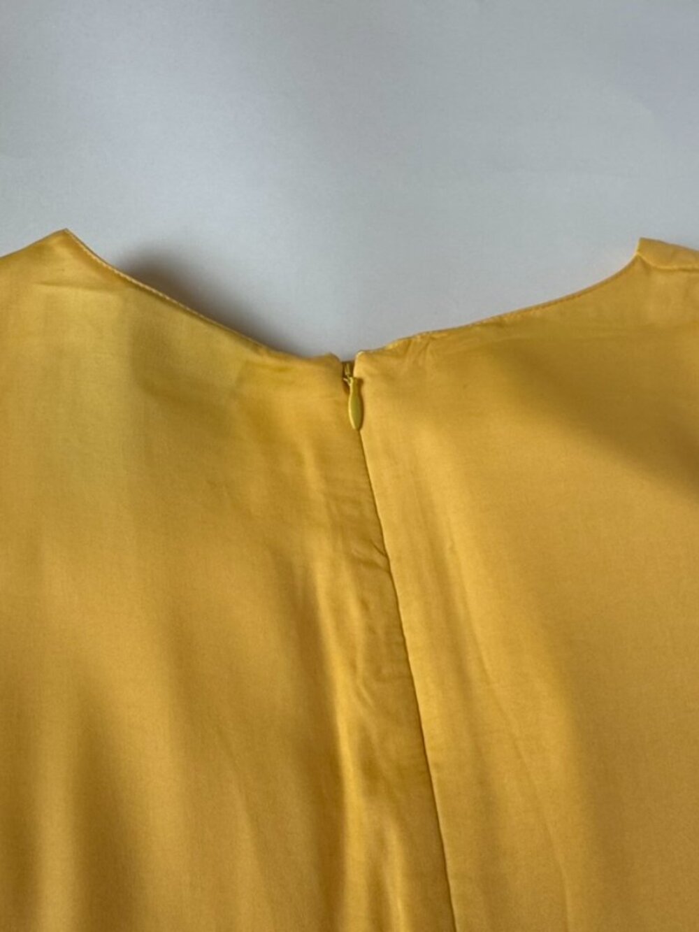 Farm Rio Womens L Piping Midi Dress Yellow Tie Beaded Tassel Cut Out Circle - Picture 8 of 10